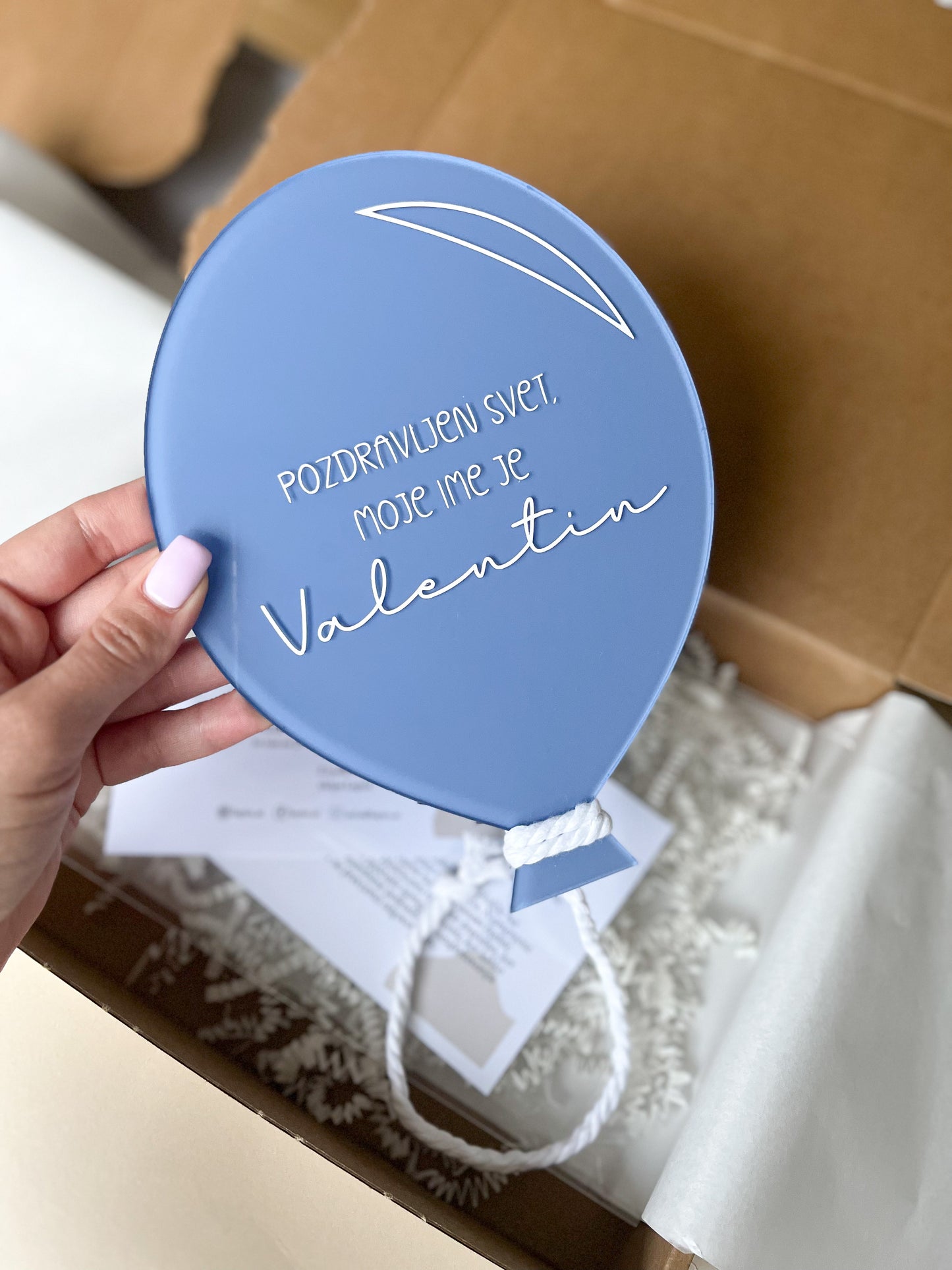 Akrilna oznanitvena plošča - BALON