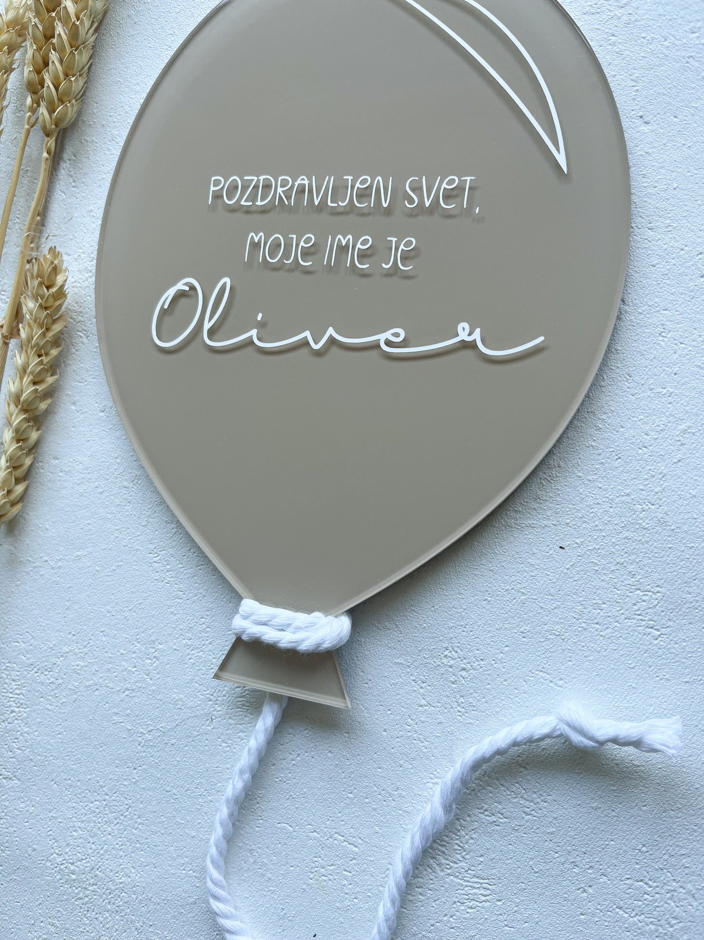 Akrilna oznanitvena plošča - BALON